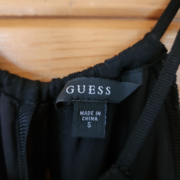 GUESS Dress Size Small Jungle Fever Cheetah Print Crochet Halter Racer T… - Picture 7 of 14